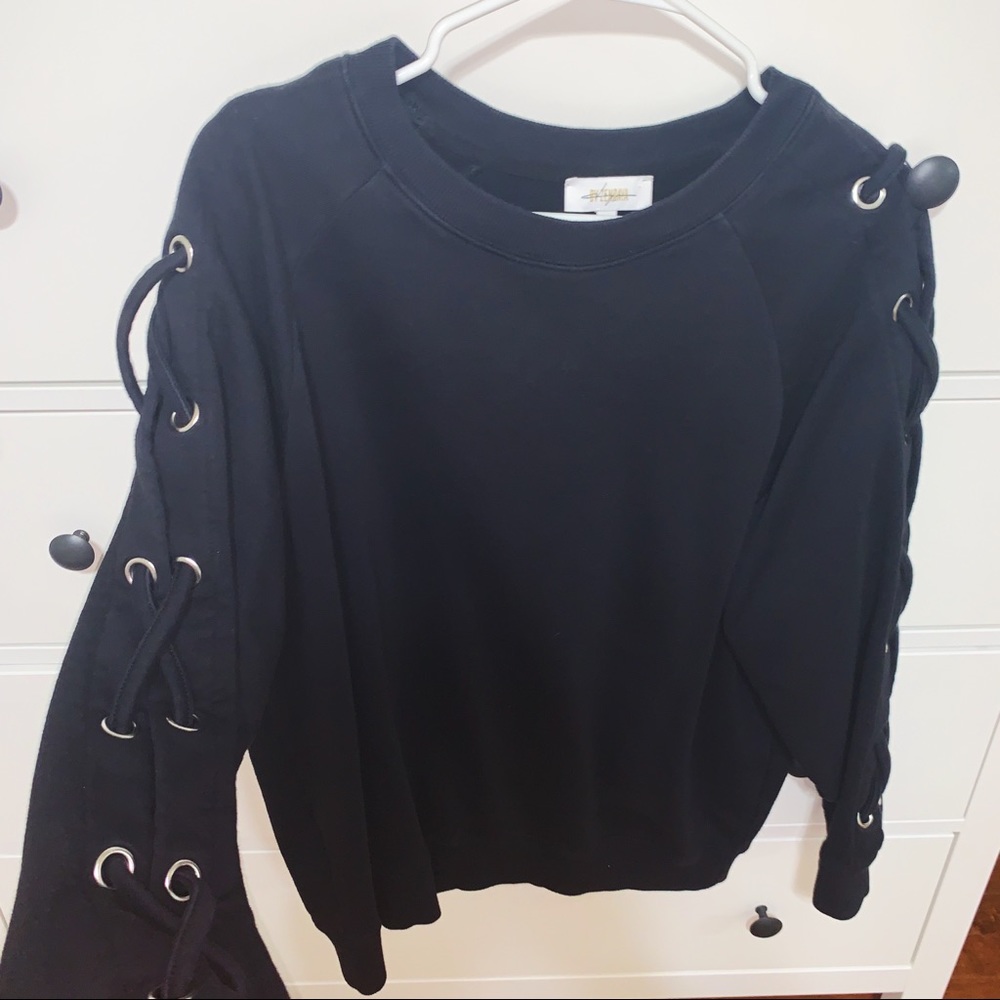 black crewneck